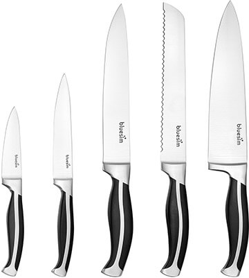 Bluesim Chef's Knife Set, 5 Pieces Set
