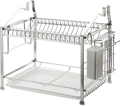 EYUEYA Home 2-Tier Dish Drying, Stainless Steel