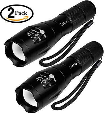 LETMY Tactical Flashlight Waterproof Military Grade Flashlight