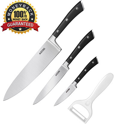 Aicok German High Carbon Stainless Steel Kitchen Knife Set