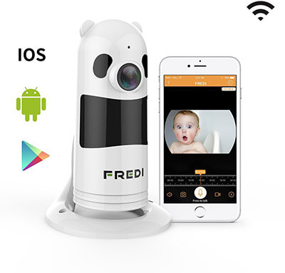 FREDI Baby Monitor Wireless WIFI IP Surveillance Camera 1080P HD