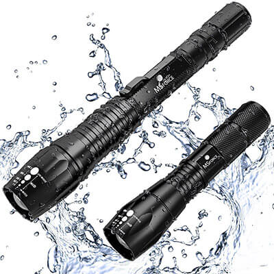 MsForce Water Resistant LED Tactical Flashlights Set