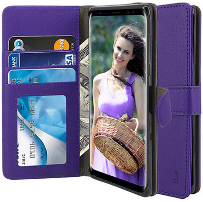 TAURI Galaxy Note 8 Case PU Leather Protective Wallet Case