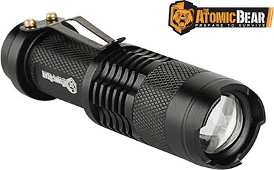 ATOMIC BEAR SWAT Tactical LED Flashlight, Water Resistant