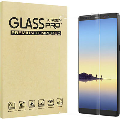 MoKo Ultra Clear 9H Hardness Tempered Glass Screen Protector Bubble-Free Film for Samsung Galaxy Note8 2019