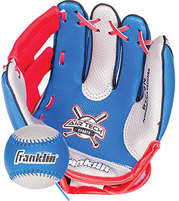 Franklin Sports AirTech Foam Baseball Glove + Ball Set