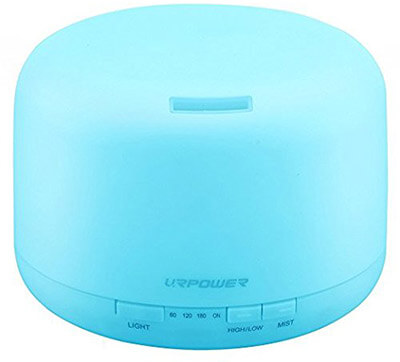 URPOWER 500ml Essential Oil Diffuser Humidifier, 4 Timer Settings Waterless Auto Shut-off