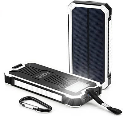 FKANT Solar Charger 15000mAh Portable Dual USB Solar Battery Charger and External Battery