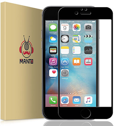 Manto Full Coverage Tempered Glass Screen Protector for iPhone 8 plus