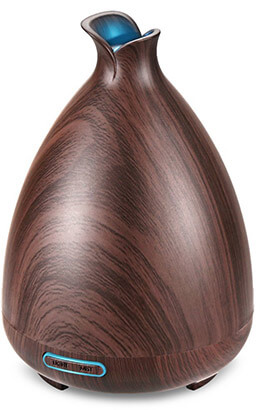 URPOWER Essential Oil Diffuser Wood Grain Ultrasonic Aromatherapy Oil Diffuser, 130ml