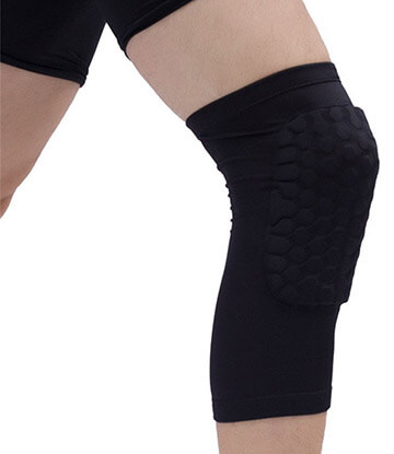 Leegem Youth Black Elite Basketball Pro Unisex Knee Pad Support Sleeve