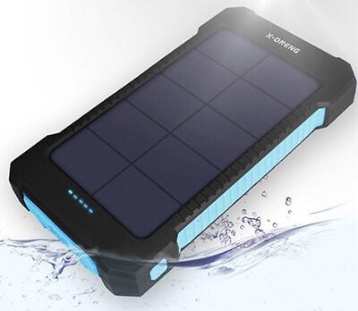 X-DNENG 10000mAh Portable Solar Power Bank High Efficiency Sunpower Solar Charger