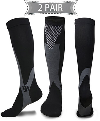 BULESK Compression Socks for Men and Women 20-30 Mm hg Fit for Running, Medical