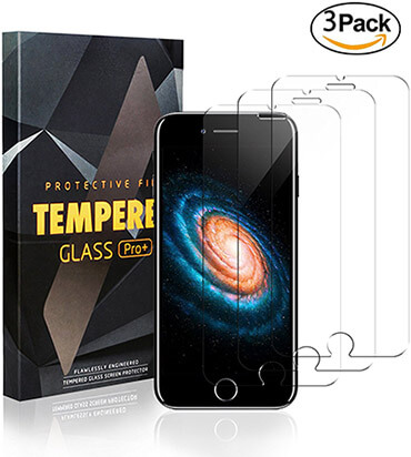 Pasnity iPhone 8 plus Tempered Screen Protector, Anti-fingerprint and Anti-glare