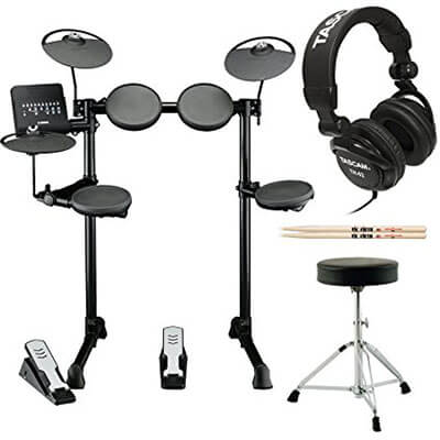 Yamaha DTX400K Customizable Electronic Drum Set with Stereo Headphones