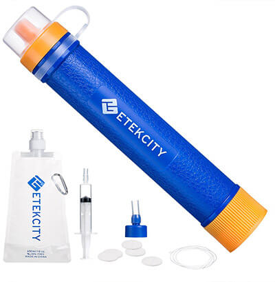 Etekcity Emergency Camping Equipment Portable Water Filter Filtration Purifier Survival Gear