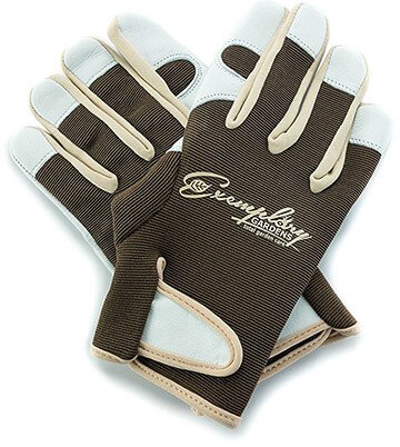 Exemplary Gardens Leather Gardening Gloves