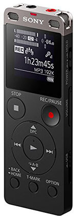 Sony ICDUX560BLK Stereo Digital Voice Recorder, Built-in USB