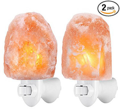 AMIR Natural Himalayan Salt Rock Lamp, Hand Carved Salt Crystal Night Light Wall Light