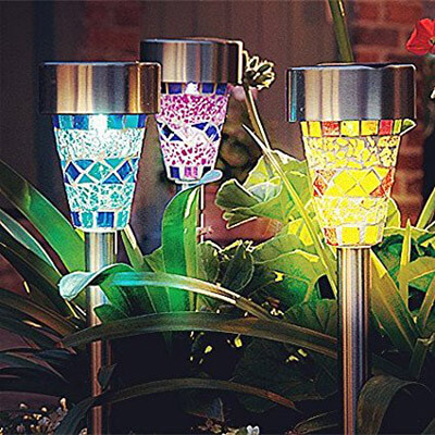 SurLight Christmas Solar Lights for Garden Path, Christmas Halloween Decorations