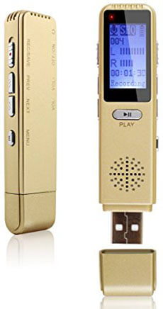 MAOZUA 8GB Professional USB Digital Voice Recorder, Voice Activated Audio