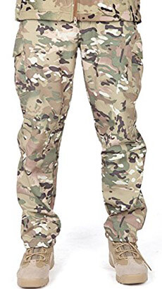 FREE SOLDIER Mens Waterproof SoftShell Pants Camouflage Military Pants