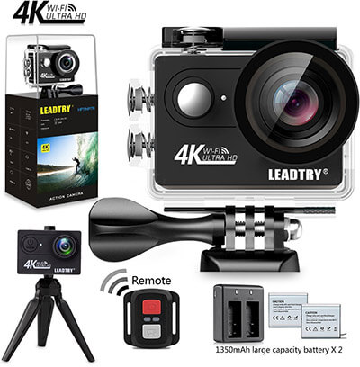 LEADTRY HP7R 4K HD Action Underwater 100Ft Waterproof Sports Video Camcorder