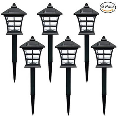 Twinkle Star Solar Pathway Lights, Outdoor Solar Garden Lights Solar - 6 Pack