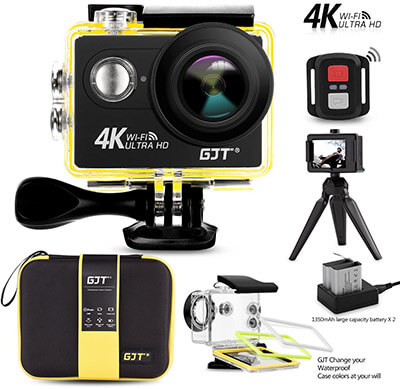 GJT GP1R 4K Ultra HD WiFi Sports Action Camera, 12MP, 30M Waterproof DV Camcorder