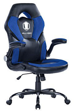 KILLABEE Racing Style Gaming Chair Flip-Up Arms, Ergonomic Leather