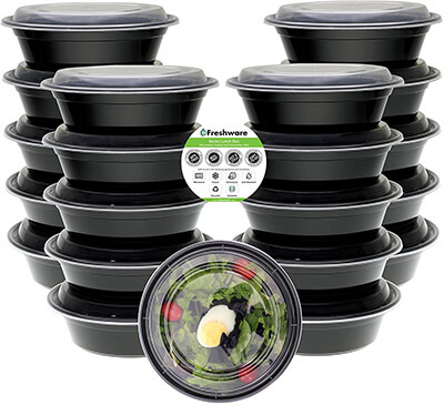 Freshware Meal Prep Containers Bowls with Lids, [21-Pack]