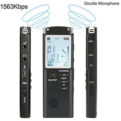 FecPecu Digital Voice Recorder, Multifunctional Dictaphone HD Recording