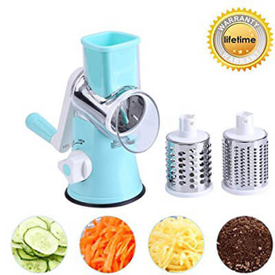 ZOLLOR Fruit and Vegetable Slicer, Spiralizer, Cutter, Cheese Chopper Shredder