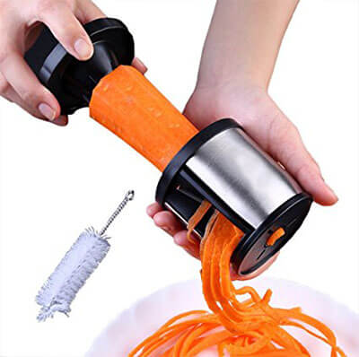 Brosloth Stainless Steel Vegetable Spiralizer Handheld Cutter