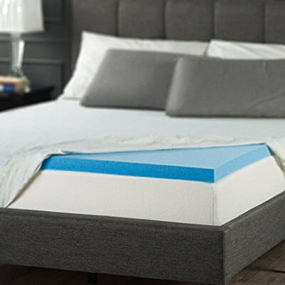 Zinus 2-Inch Gel Memory Foam Mattress Topper – Twin