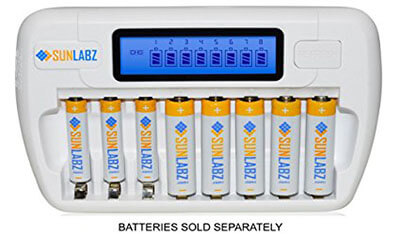 SunLabz Smart Battery Charger – AA, AAA, NiMH & NiCD Batteries