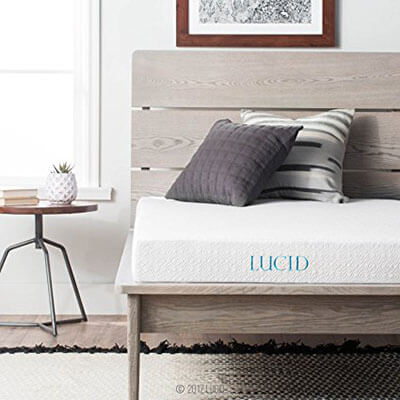 LUCID Gel Memory Foam Mattress 5 Inch -Dual-Layered and CertiPUR-US Certified