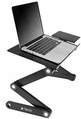 Executive Office Solutions Portable Aluminum Laptop Desk, Vented and CPU Fan