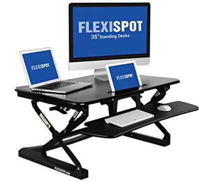 FlexiSpot Standing Desk, Adjustable Stand up Desk Riser, Removable Keyboard Tray