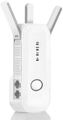 URANT AC750 Dual Band Wifi Range Extender, Repeater, Signal Booster, 2 Fast Ethernet Port