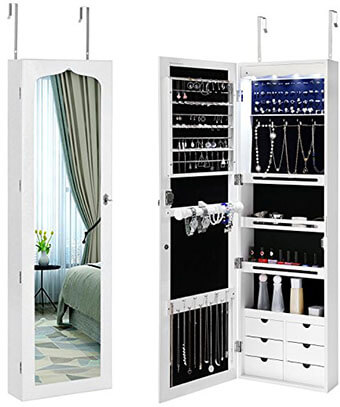 Songmics UJJC88W Jewelry Storage Cabinet