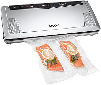 Aicok Vacuum Sealer, Automatic Vacuum Sealing Machine, 3MM Sealer Width