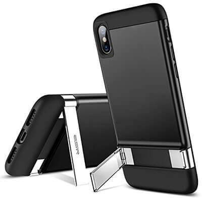 ESR iPhone X Case, with a metal kickstand