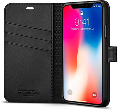 Spigen iPhone X Case - Foldable Cover and Kickstand