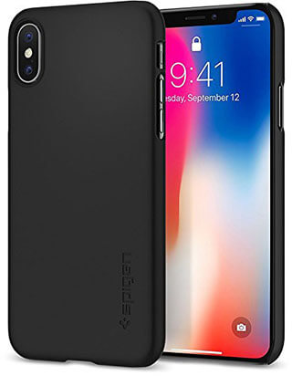 Spigen Thin Fit iPhone X Case with Non-Slip, SF Coated Matte Surface