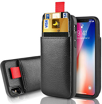 Lameeku Protective iPhone X Leather Case