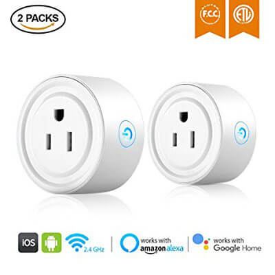 SmartWood Wifi Smart Plug 2-Packs Mini Smart Outlet