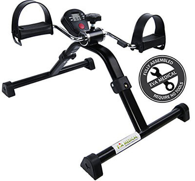 Medical Pedal Exerciser with Folding designs Electronic Display for Legs and Arms Workout