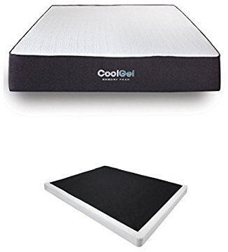 Classic Brands Ventilated Memory Foam, Cool Gel 10.5-Inch Mattress with four Inch Low Profile Instant Foundation