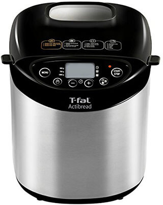 T-fal PF311E ActiBread Programmable Automatic Bread Machine, Stainless Steel Housing Nonstick Coating